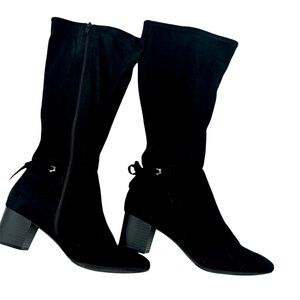 Charter Club Womens Jaccque Black Suede Tall Knee-High Boots Size 8.5